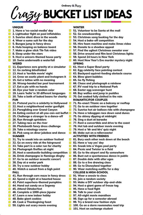 krazylist|crazy bucket list ideas.